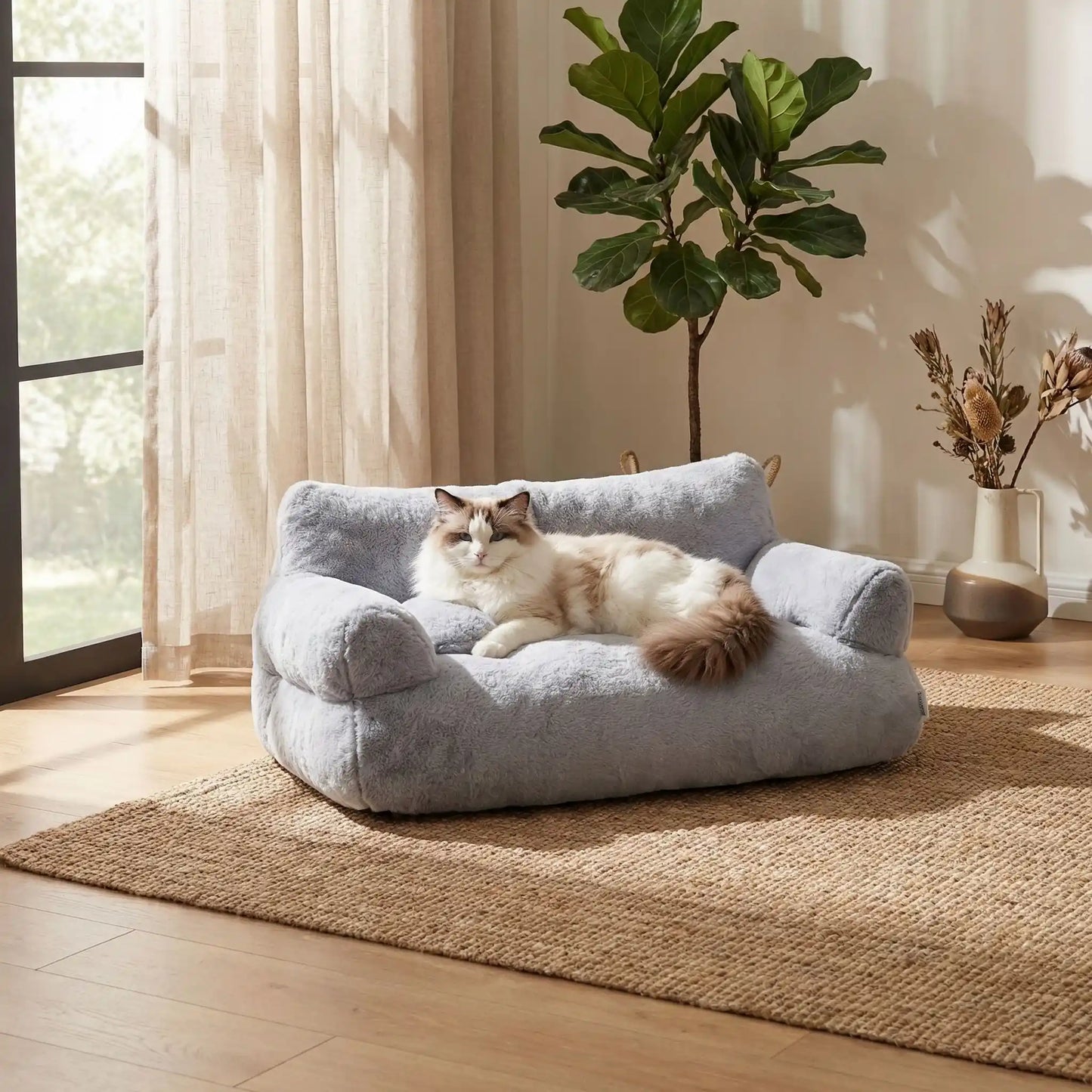 Canapé chat gris ConfoCanap confortable