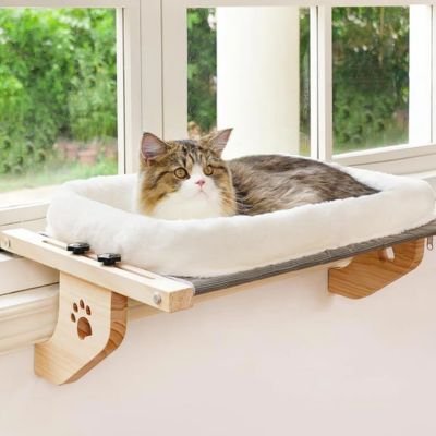 Hamac pour Chat fenetre support en bois