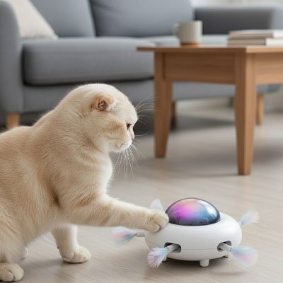 Jouet chat interactif roulette