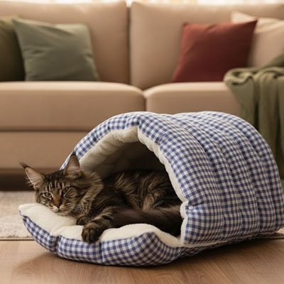 Lit pour chat semi-ouvert