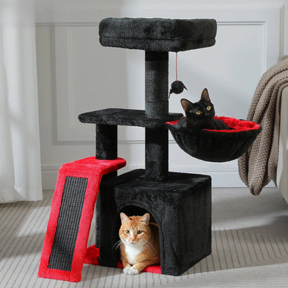 Arbre A Chat rouge et noir