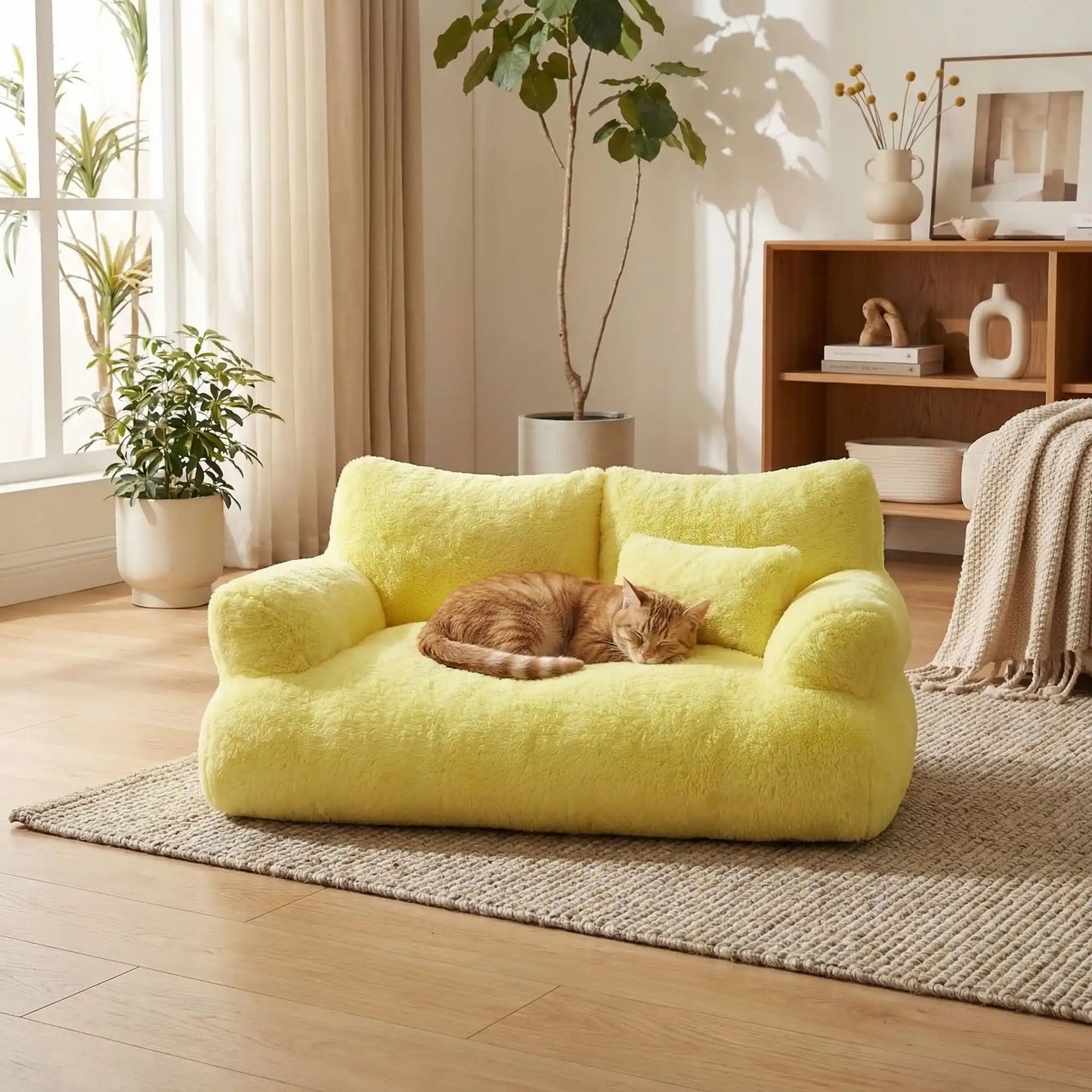 Canapé chat Jaune Soleil ConfoCanap douillet