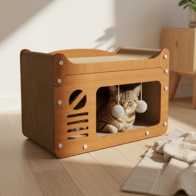 Griffoir Chat Protection Sisal en bois