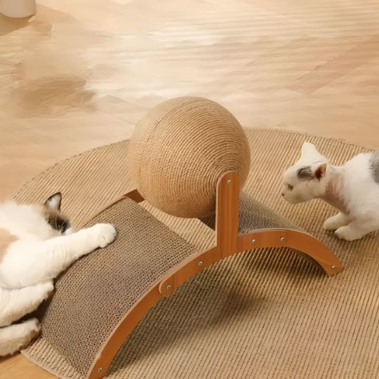 Griffoir chat Carton  Design Multiple boule en sisal