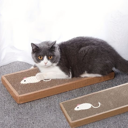 Griffoir en carton pour chat  Design Souris 2 tailles