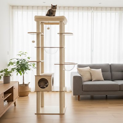Arbre a Chat en bois griffoir