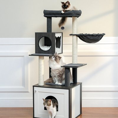 Arbre a Chat en bois hamac inclus