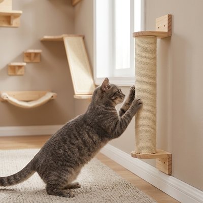 Arbre a Chat mural griffoir horizontal