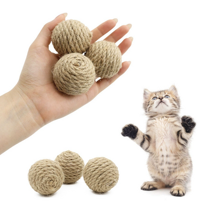 Balles en sisal pour chat | 100% naturel