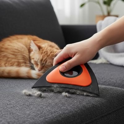 Brosse anti poil orange