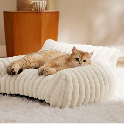 Canapé pour chat blanc crème | Cocon Orthopédique - Satisfaction Félin