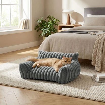 Canapé pour chat Gris | Cocon Orthopédique - Satisfaction Félin