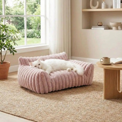 Canapé pour chat Rose | Cocon Orthopédique - Satisfaction Félin
