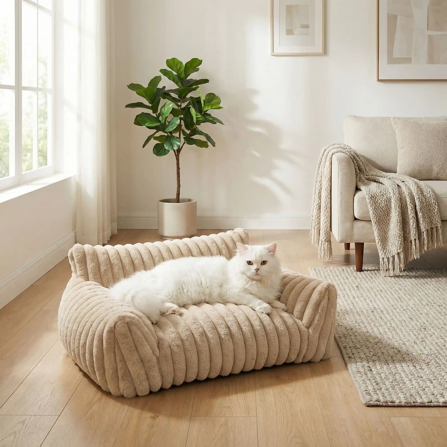 canapé pour chat beige modern