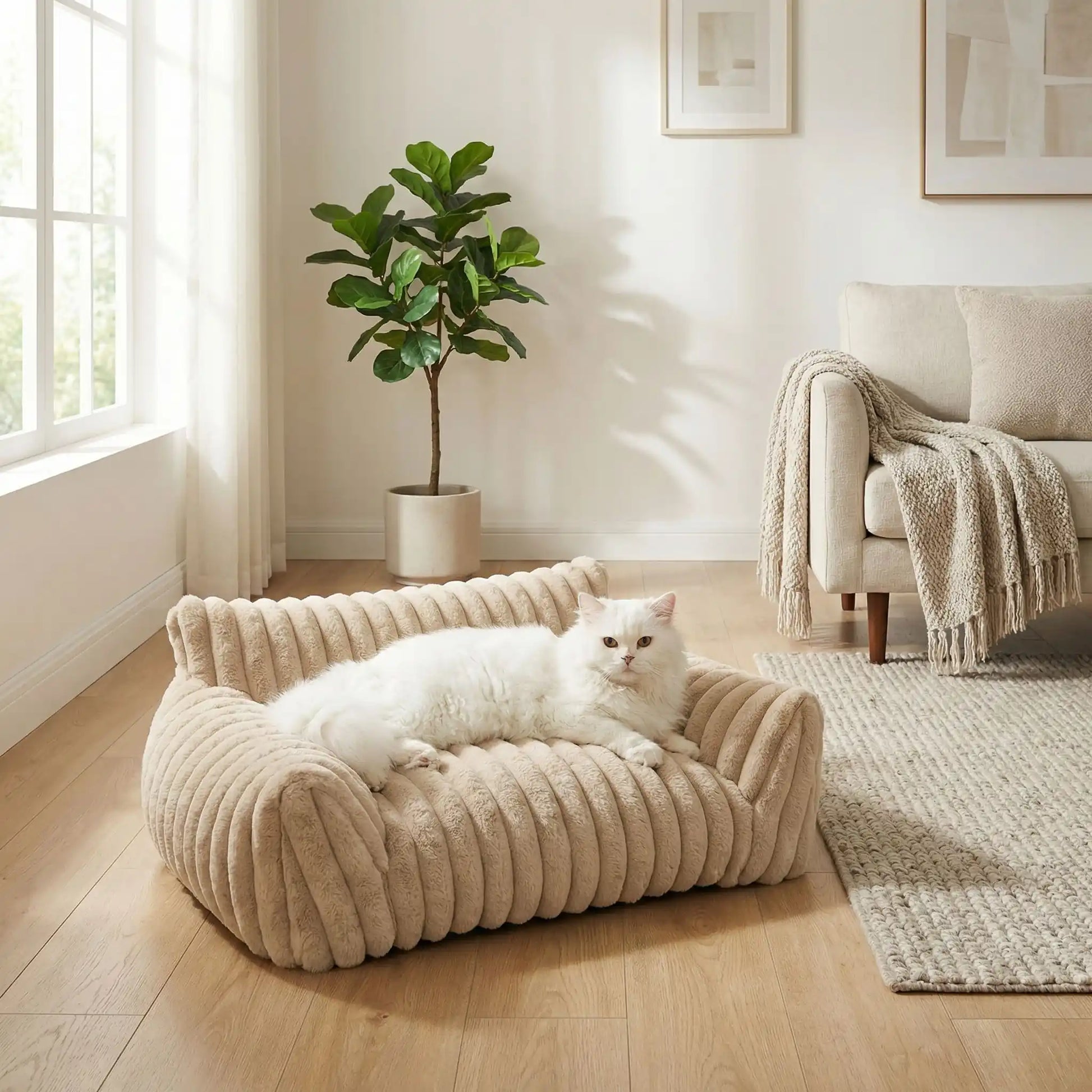 canapé pour chat beige modern