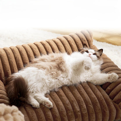 Canapé pour chat Brun chocolat épouse les courbe