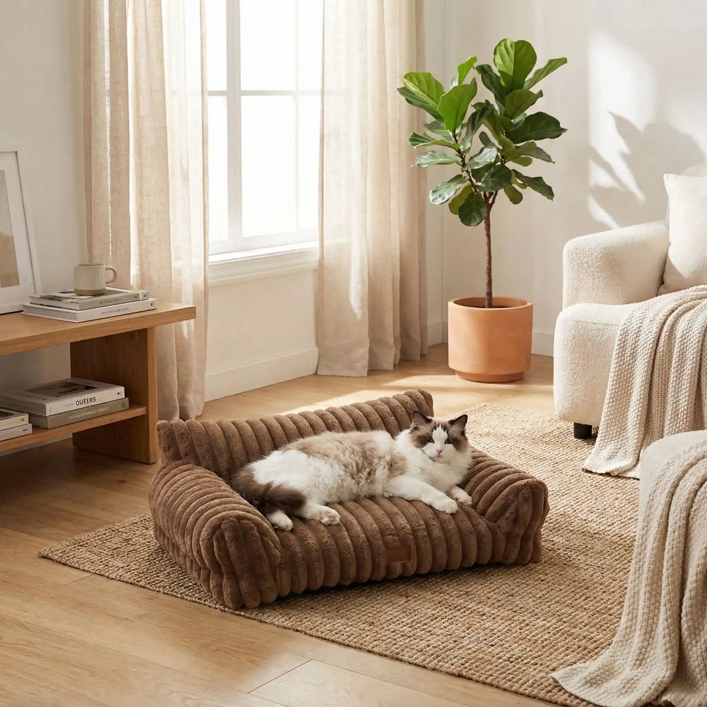 Canapé pour chat Brun chocolat confortable
