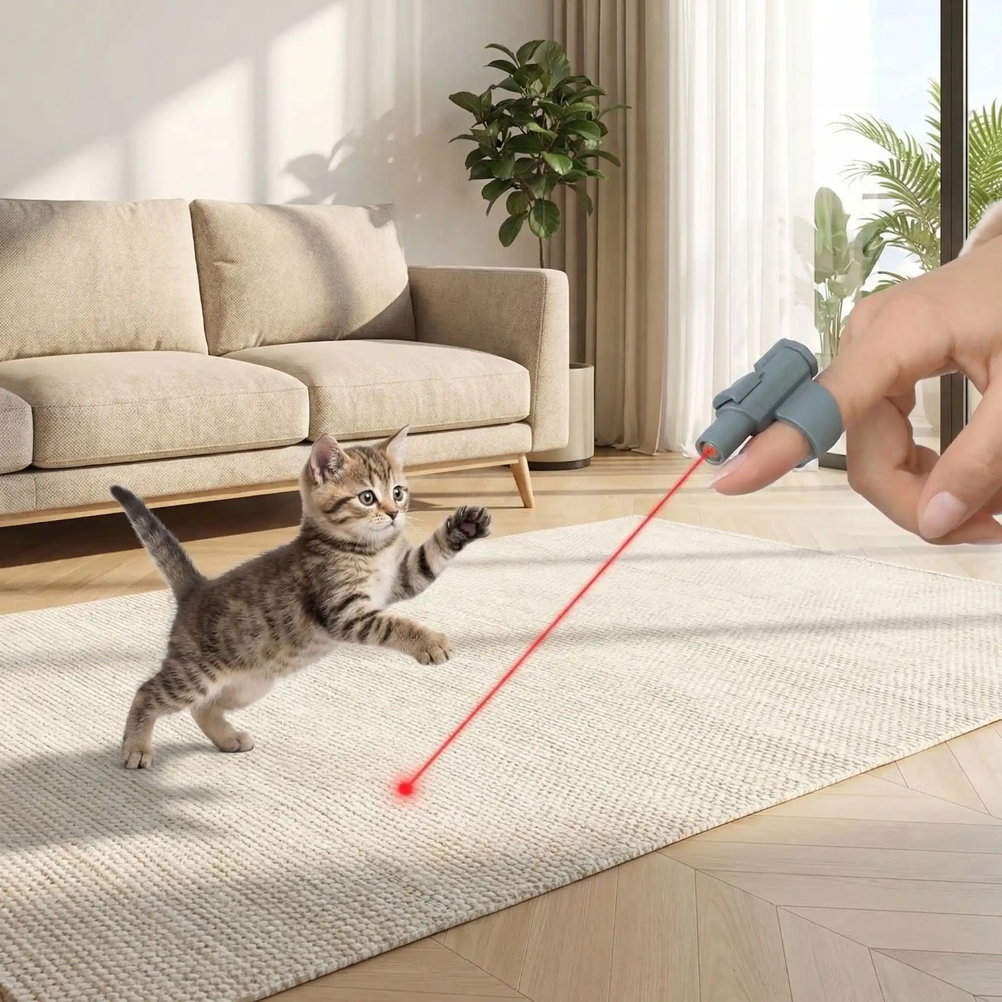 Laser pour chat | Bague Mains Libres