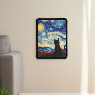 Griffoir chat tapis murale art