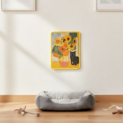 Griffoir chat tapis Design Fleural mural