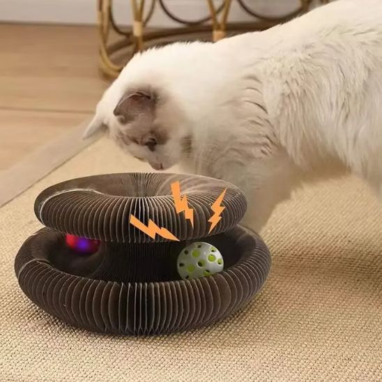 griffoir pour chat jouet balle