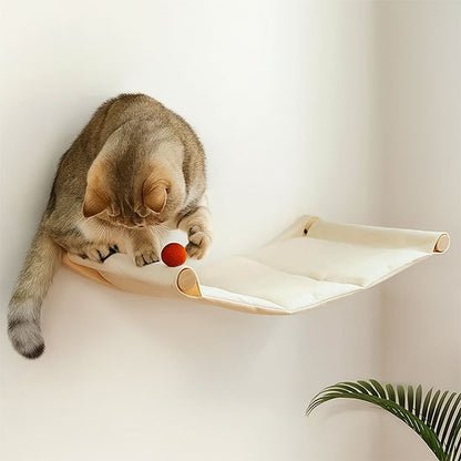 Hamac chat​ mural blanc