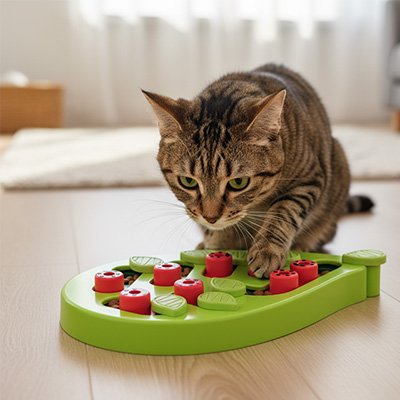 Jouet chat interactif anti-glouton