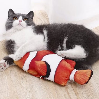 Jouet chat interactif poisson clown