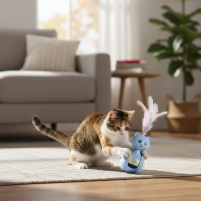 Jouet chat roulant