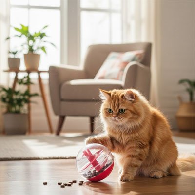 jouet distributeur de croquettes chat facile a remplir