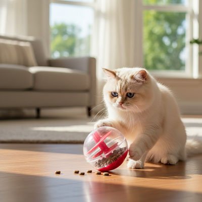 jouet distributeur de croquettes chat minceur