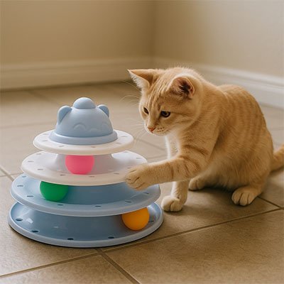 Jouet pour chat avec balle