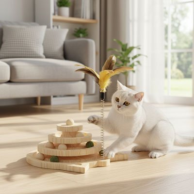 Jouet pour Chat en bois