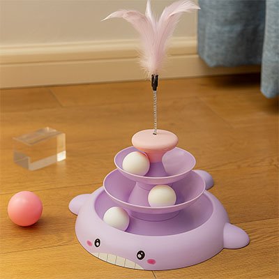 Jouet pour chat plume