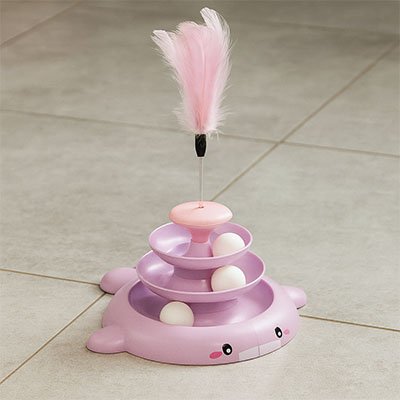 Jouet pour chat rose