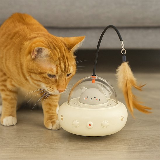 Jouets interactifs pour Chat jaune