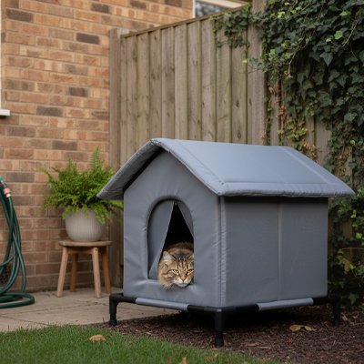 Maison exterieur pour chat fermé