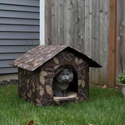Maison pour chat extérieur chaleureuse