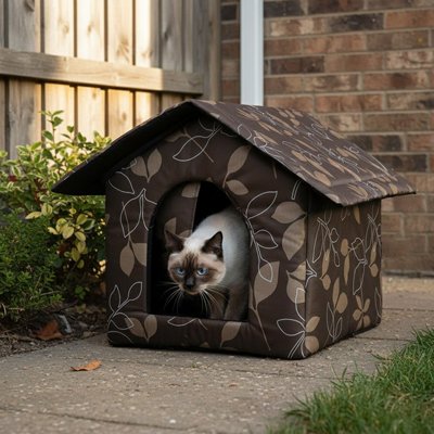 Maison pour chat extérieur confortable 