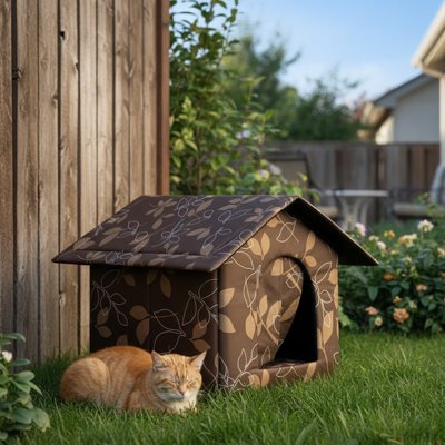 Maison pour chat extérieur élément décoratif 