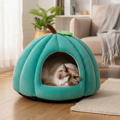 niches pour chat turquoise