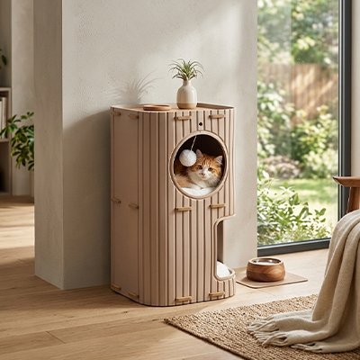 Petit arbre à chat meuble pour plante