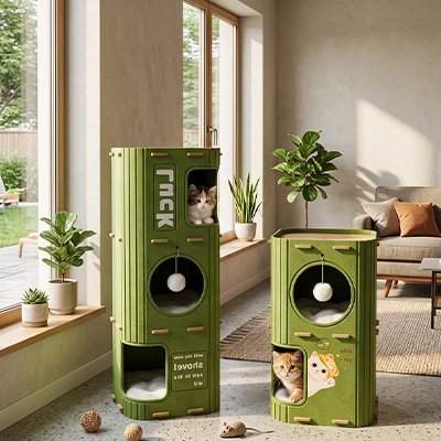 Petit arbre à chat vert