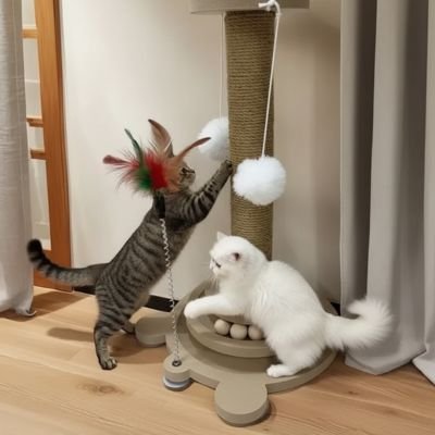 Griffoir-pour-chat-en-bois