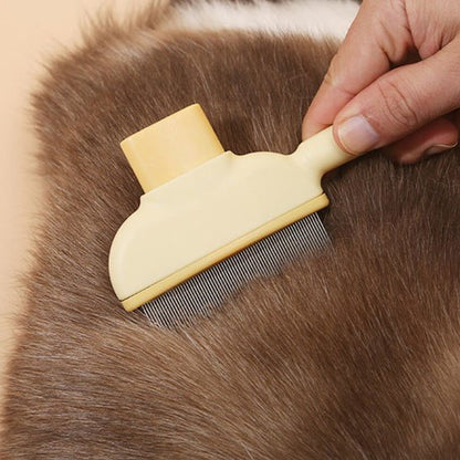 brosse-pour-chat-jaune