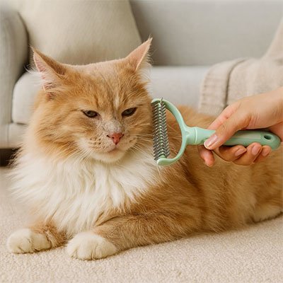 brosse-pour-chat-vert