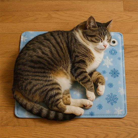 Tapis rafraichissant Cha tbleu pale