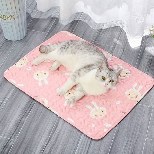 Tapis rafraichissant Chat rose