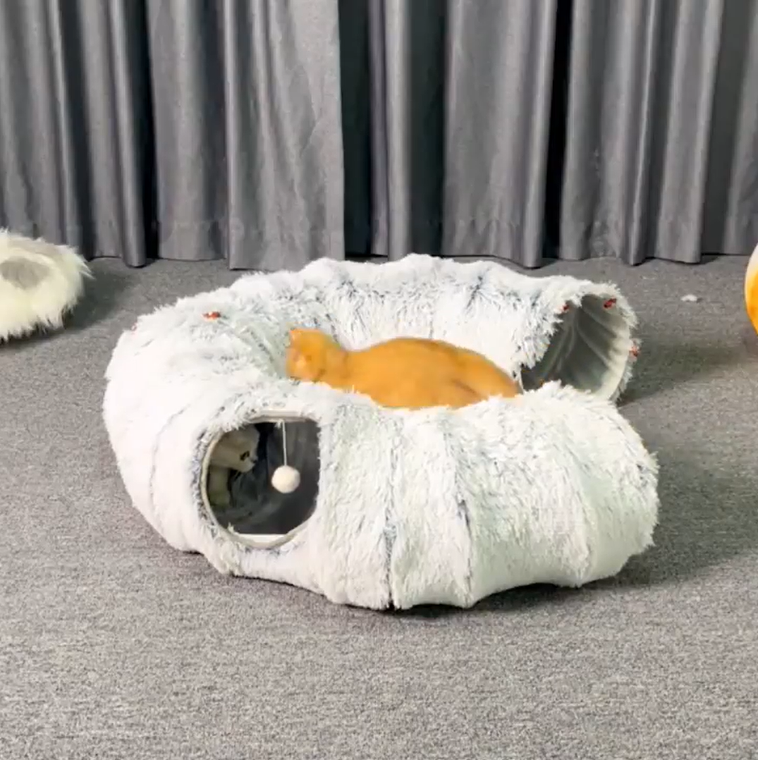 tunnel-pour-chat-gris